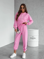 Súprava mikiny so stojačikom a nohavicami ružová (82162)