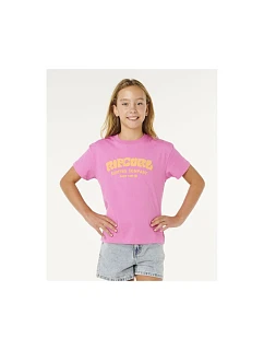 Dievčenské tričko RIP CURL Surf Puff Relaxed Tee – Girl, ružové