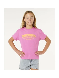 Dievčenské tričko RIP CURL Surf Puff Relaxed Tee – Girl, ružové