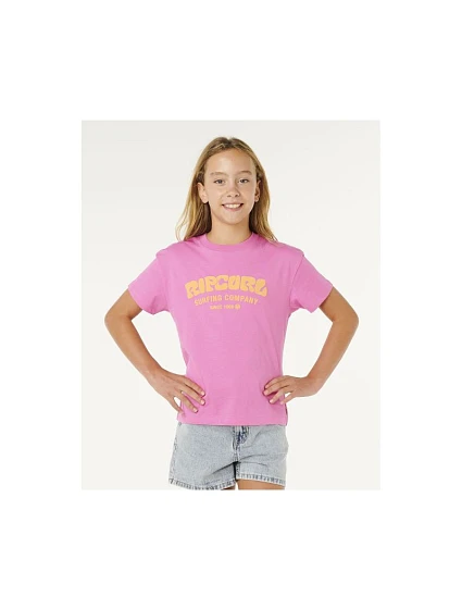 Dievčenské tričko RIP CURL Surf Puff Relaxed Tee – Girl, ružové Dievčenské tričko RIP CURL Surf Puff Relaxed Tee – Girl, ružové