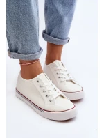 Damskie Trampki Z Eko Skóry Białe Lirean