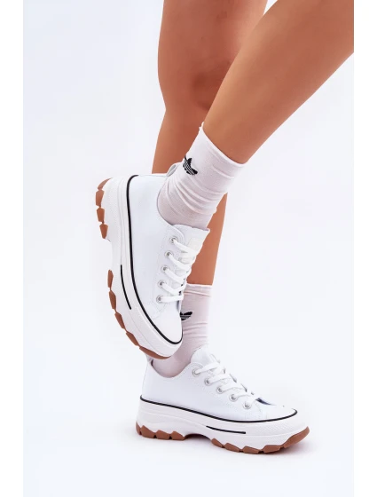 Nízké Dámské Tenisky Na Platformě Bílé model 21683102 - EVENTO Nízké Dámské Tenisky Na Platformě Bílé model 21683102 - EVENTO