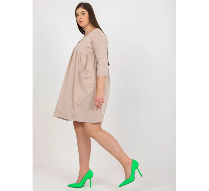 RV šaty SK 8529.37P béžová RV šaty SK 8529.37P béžová