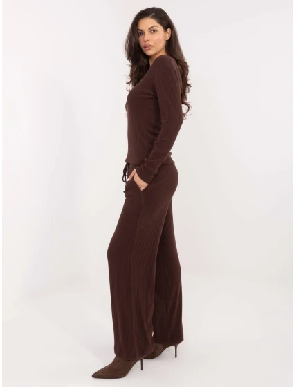 Spodnie SM SP model 21771786 ciemny brązowy - FPrice