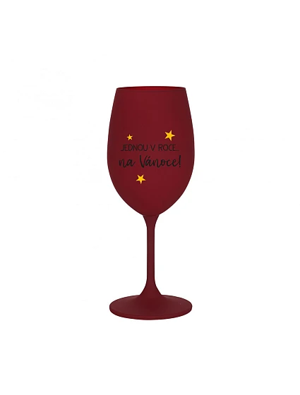 JEDEN V ROKU NA VIANOCE - burgundský pohár na víno 350 ml