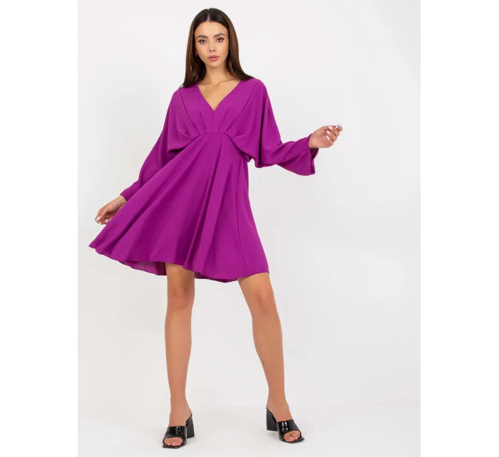 Tmavo fialové mini šaty 119818.19 - FPrice