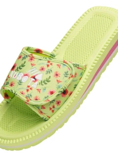 Kubota Klapky na suchý zips pestrofarebná kvetinová zelená K25SS-100-001-18-1