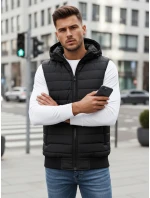 Pánska čierna vesta FashionStreet TX4235 Pánska čierna vesta FashionStreet TX4235