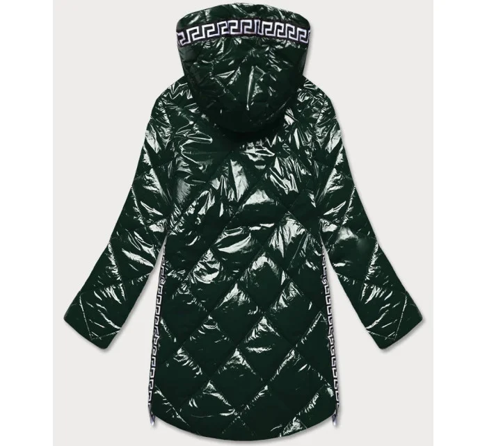Lehká zelená lesklá dámská bunda s model 16982562 - Libland