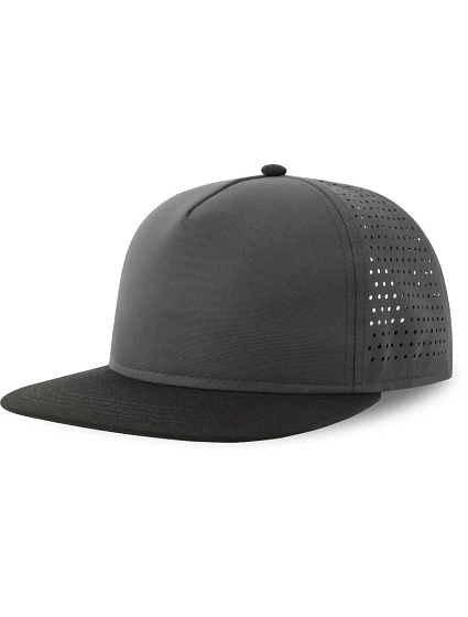 Atlantis Headwear Bank Five-S 5-panelová čiapka 33.0232 tmavošedá/čierna