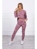 Sada s nápismi tmavo ružová