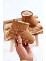 Dětské Teplé Sněhule Semišové Velbloud model 21602949 - Boto Dětské Teplé Sněhule Semišové Velbloud model 21602949 - Boto