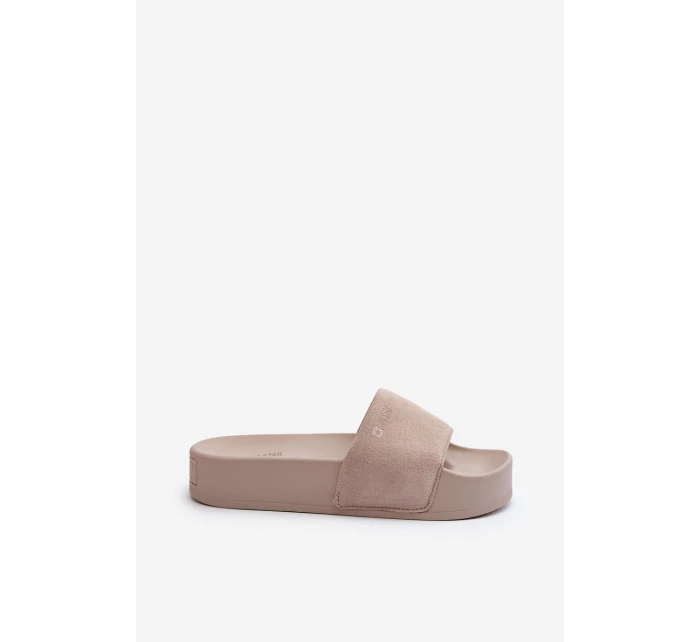 Dámské žabky na platformě z semiše Big Star model 21655526 béžové - Big Star Shoes