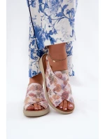 Sandały Damskie Z Eko Skóry W Kwiaty Multikolor Tosmelia Sandały Damskie Z Eko Skóry W Kwiaty Multikolor Tosmelia