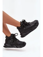 Sneakersy Damskie Skóra Naturalna GOE SS2N4036 Czarne