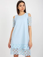 LK SK 506654 šaty.52 svetlo modrá