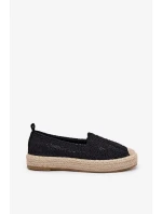 Dámske espadrilky na platforme Vinceza - čierne Dámske espadrilky na platforme Vinceza - čierne