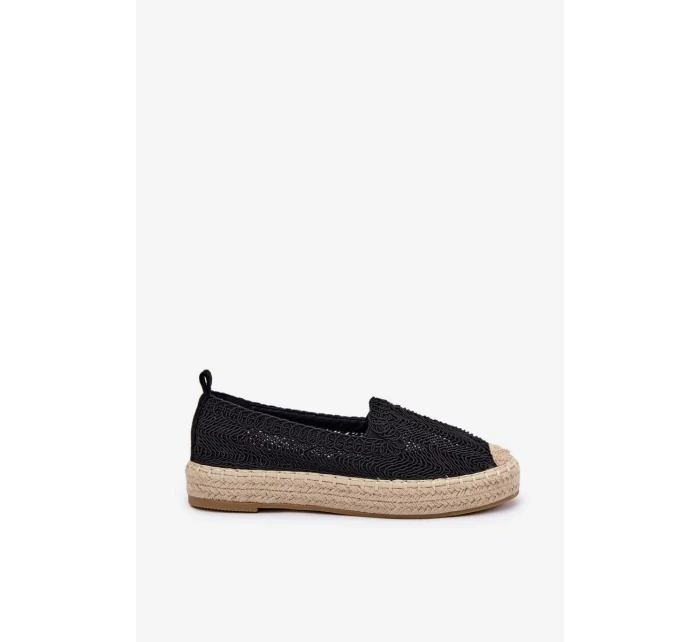 Dámske espadrilky na platforme Vinceza - čierne Dámske espadrilky na platforme Vinceza - čierne