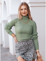 Dámský svetr světle zelený Dstreet model 21964210 - FashionStreet Dámský svetr světle zelený Dstreet model 21964210 - FashionStreet