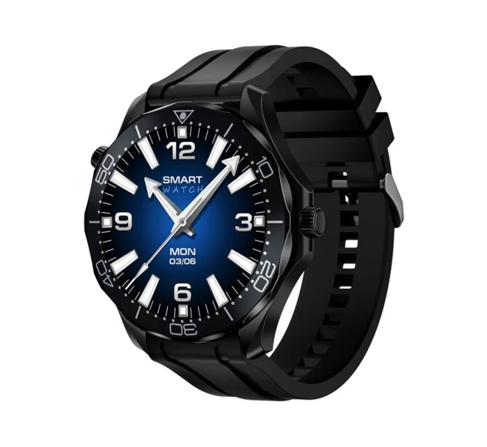 Černý silikonový řemínek + černý náramek model 21805557 - VELTORI