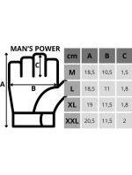 PÁNSKE FITNESS RUKAVICE R.XXL ENERO FIT