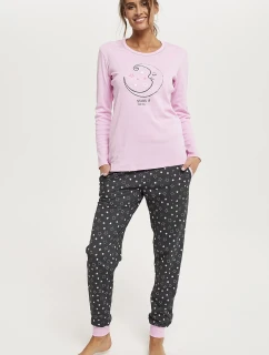 Talianska móda Antilia long length sp. farba:pink/print