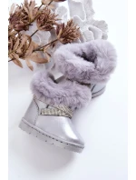 dětské sněhule s kubickými zirkony stříbrný model 21575385 - Boto dětské sněhule s kubickými zirkony stříbrný model 21575385 - Boto