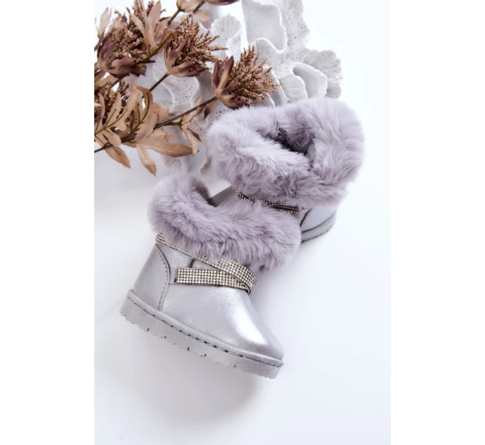 dětské sněhule s kubickými zirkony stříbrný model 21575385 - Boto dětské sněhule s kubickými zirkony stříbrný model 21575385 - Boto