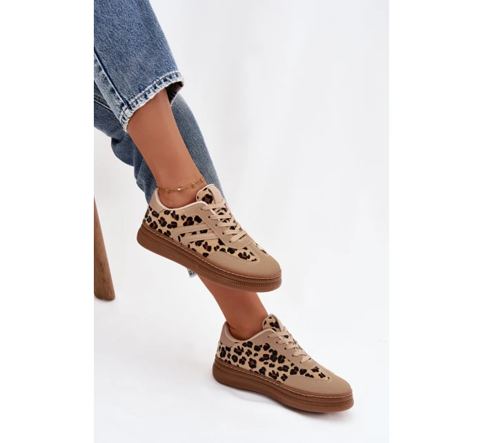 Dámské tenisky na platformě Panterka béžové Denissa Dámské tenisky na platformě Panterka béžové Denissa