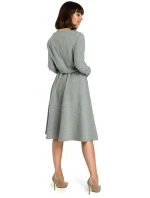 B087 Midi šaty - sivé