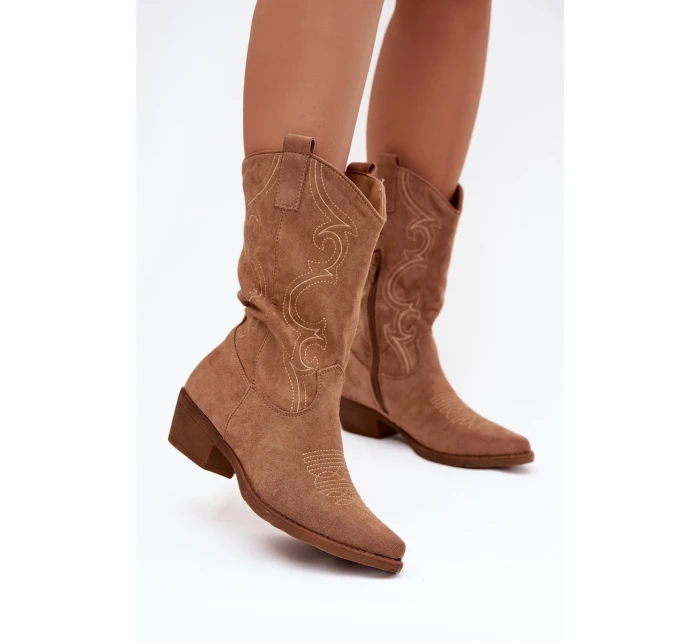 Dámske členkové topánky s podpätkom - béžové Lovelle Dámske členkové topánky s podpätkom - béžové Lovelle