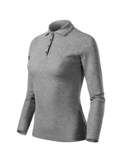 Polokošeľa Pique Polo LS tmavo šedá