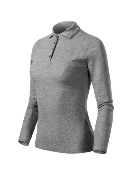 Polokošeľa Pique Polo LS tmavo šedá