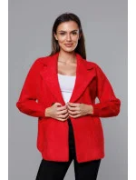 Krátký červený přehoz přes oblečení typu alpaka model 18059121 - MADE IN ITALY