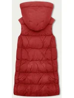 Červená dámská vesta s kapucí model 19425137 - S'WEST Červená dámská vesta s kapucí model 19425137 - S'WEST