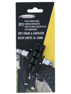 BRZDOVÉ DOŠTIČKY 2KS 60MM MATICA MONTÁŽ BICYKLOVÉHO PREVODU