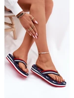 Dámské žabky na klínu Big Star model 21693870 tmavě modré - Big Star Shoes