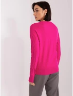 Sweter AT SW model 19040828 fuksjowy - FPrice Sweter AT SW model 19040828 fuksjowy - FPrice