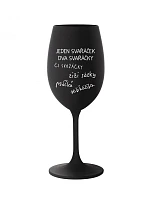 SVAŘÁČEK - čierny pohár na víno 350 ml