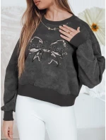 Dámská krátká oversize mikina s motivem graphite Dstreet model 21988083 - FashionStreet