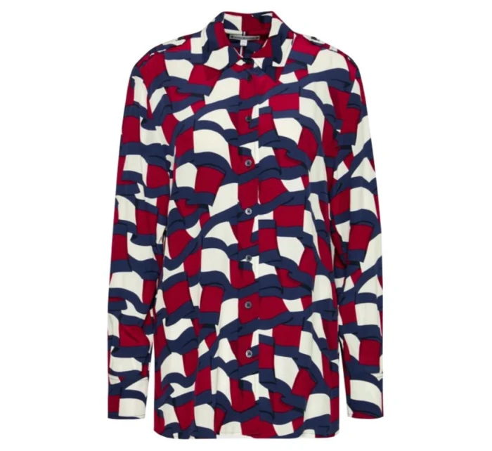 Tommy Hilfiger Viskózové tričko W WW0WW31447 Tommy Hilfiger Viskózové tričko W WW0WW31447