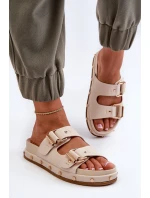 Dámské žabky na platformě Big Star model 21653884 béžové - Big Star Shoes Dámské žabky na platformě Big Star model 21653884 béžové - Big Star Shoes