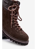 Semišové Zateplené Boty Trapery Pánské Big Star model 21669658 Hnědé - Big Star Shoes