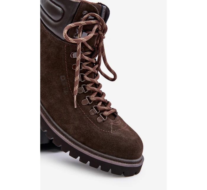 Semišové Zateplené Boty Trapery Pánské Big Star model 21669658 Hnědé - Big Star Shoes