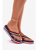 Dámské žabky na klínu Big Star model 21693870 tmavě modré - Big Star Shoes