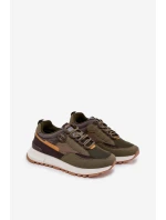 Buty Sportowe Sneakersy Męskie Big Star RR174280 HI-POLY SYSTEM Ciemnozielone