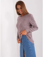 Sweter AT SW model 18895533 jasny fioletowy - FPrice Sweter AT SW model 18895533 jasny fioletowy - FPrice