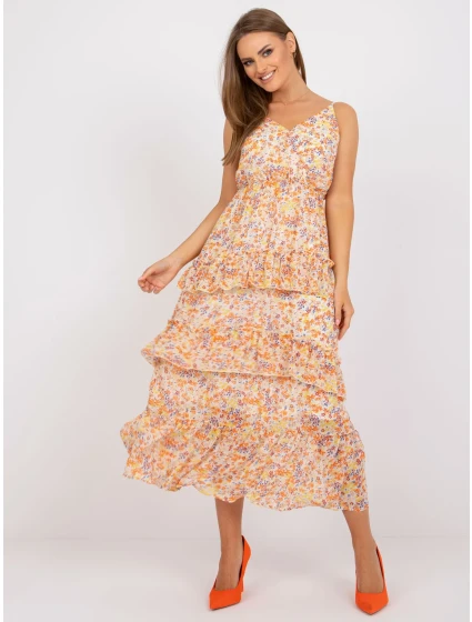 Dámské šaty EM SK model 17507067 jasně oranžové - FPrice Dámské šaty EM SK model 17507067 jasně oranžové - FPrice