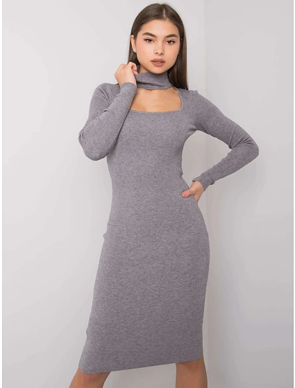 TW SK BI šaty model 20595576 tmavě šedé - FPrice TW SK BI šaty model 20595576 tmavě šedé - FPrice