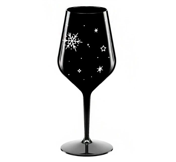 ZIMĚNKA - čierny nerozbitný pohár na víno 470 ml